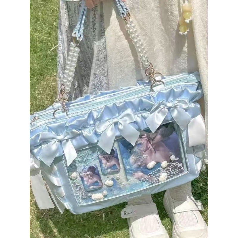 Portable Asian Culture Female Sheer Versatile Women's Shoulder Bag