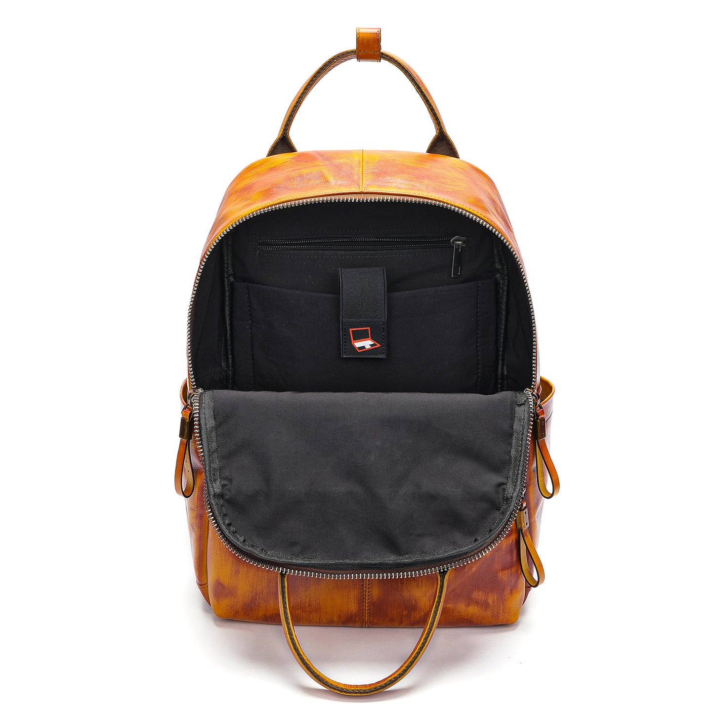 Men's Leather Commute First Layer Cowhide Computer Leisure Backpack
