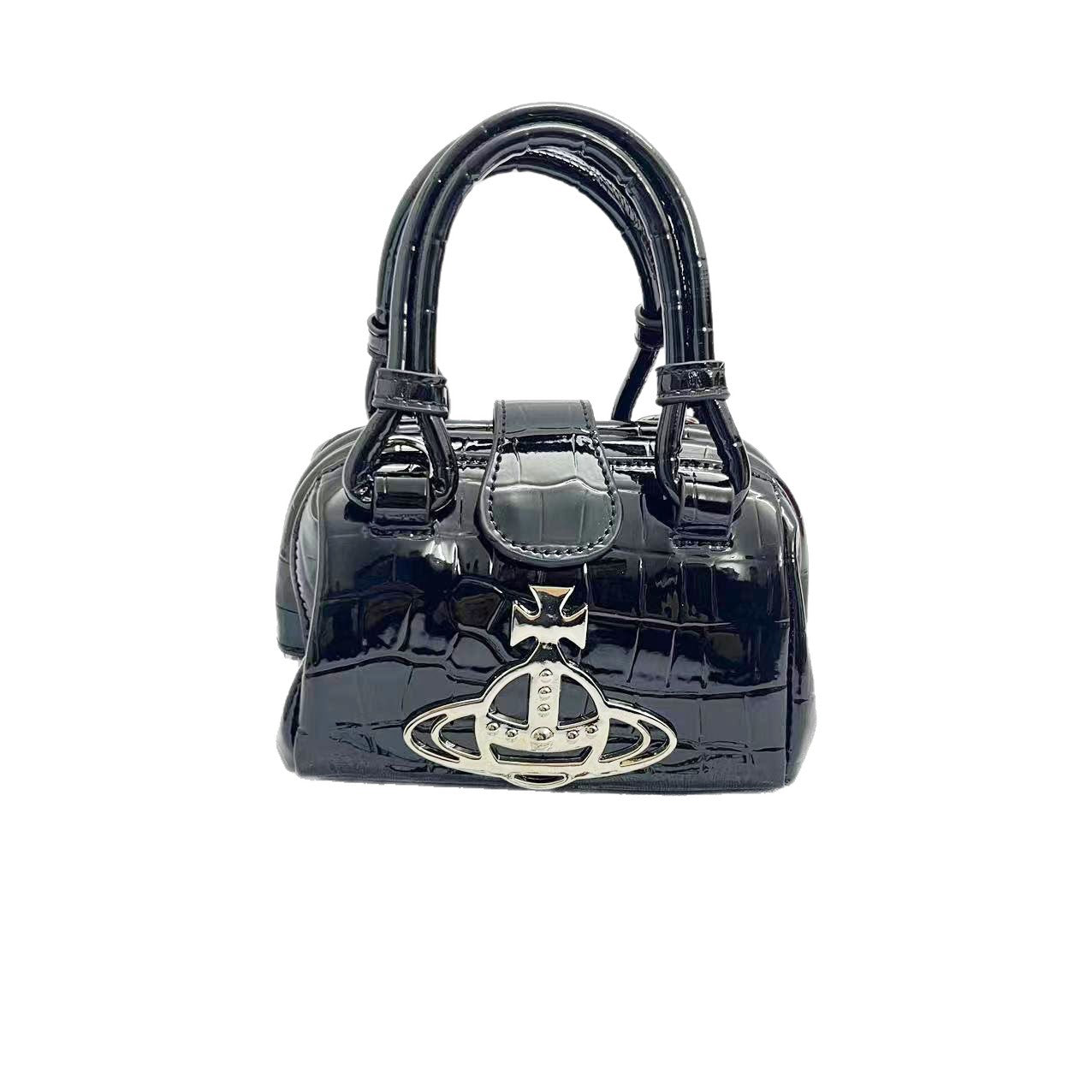 Portable Chain Mini Crocodile Pattern Patent Leather Women's Messenger Bag