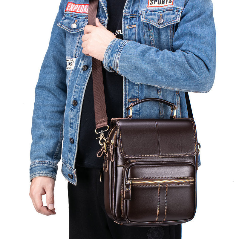 Men's Business Commute Genuine Leather Large Capacity Bags