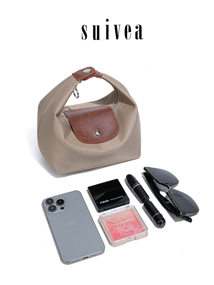 French Style Nylon Hand Carrying Lunch Box Waterproof Scratch Resistant Women's Handbag