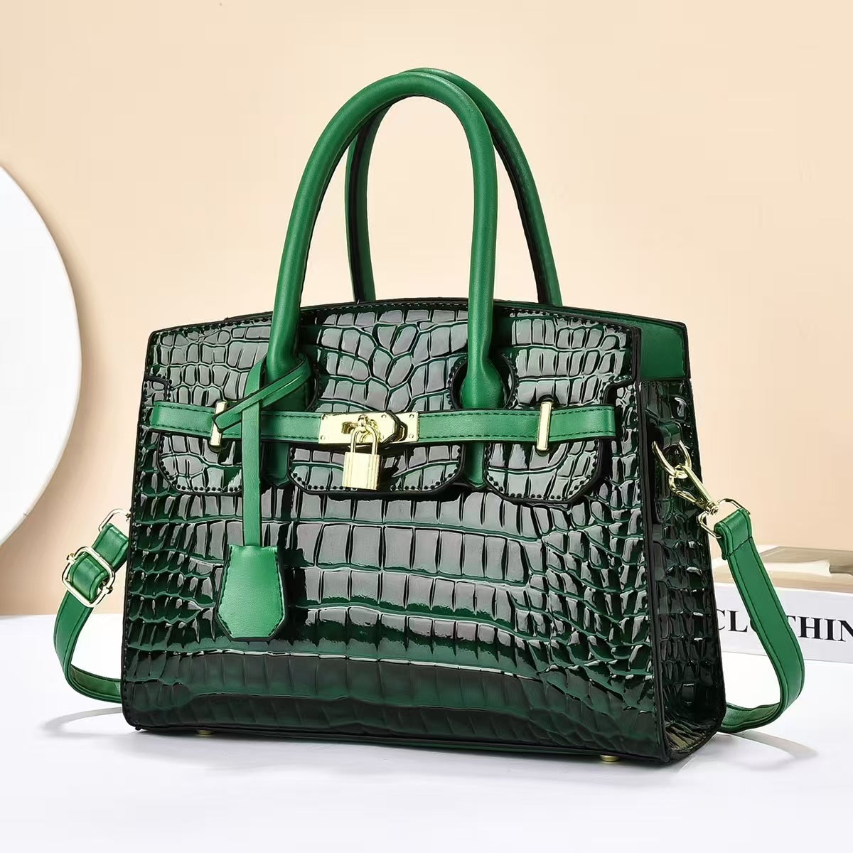 Women's Niche Western Style Crocodile Pattern Versatile Women's Shoulder Bag