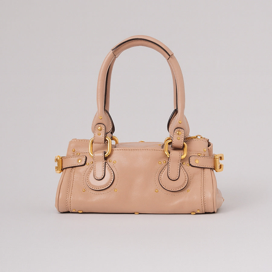 Women's Chinese Style Retro Easy Matching Chloe Paddington Rivet Pillow Bags