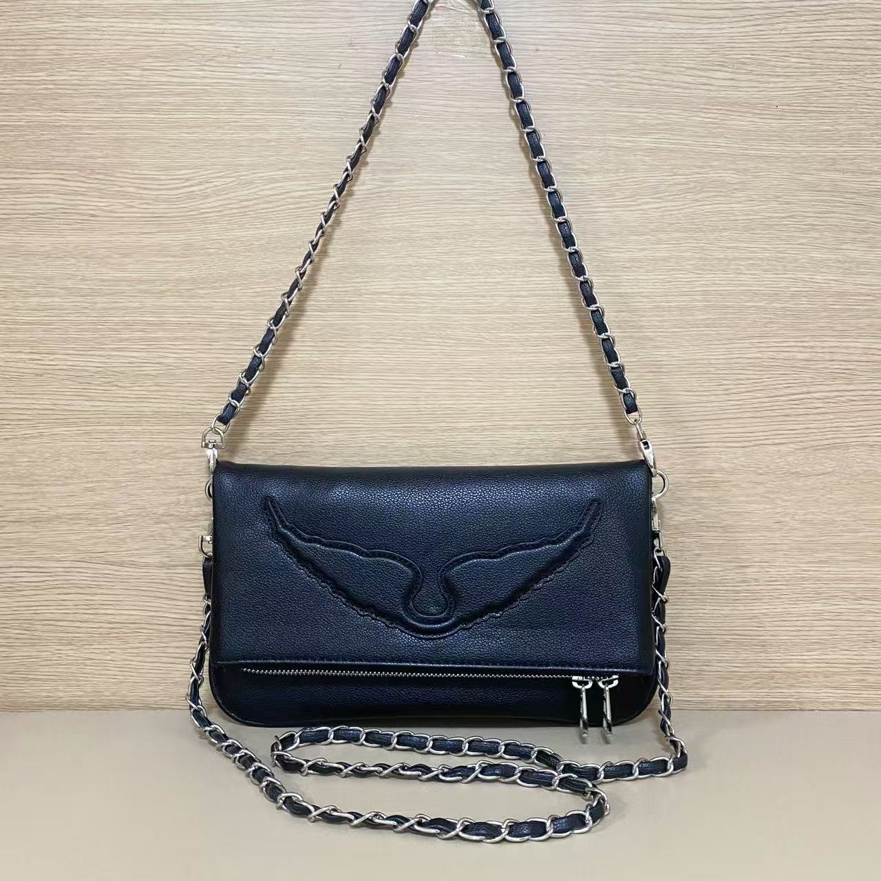 Women's French Fashion Diamond Wings Chain Envelope Shoulder Bags