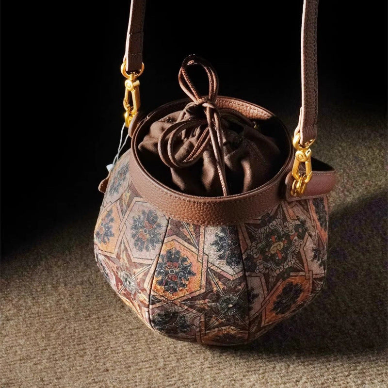 Fragrant Cloud Yarn Lantern National Hand Bucket Bags