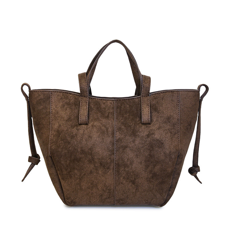 Retro Fashion Hand-held Female Early Autumn Western Style Frosted One Bags