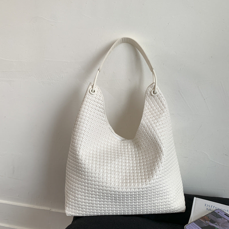 Women's Large Capacity Versatile Commuter Fashion Retro Texture Women's Shoulder Bag
