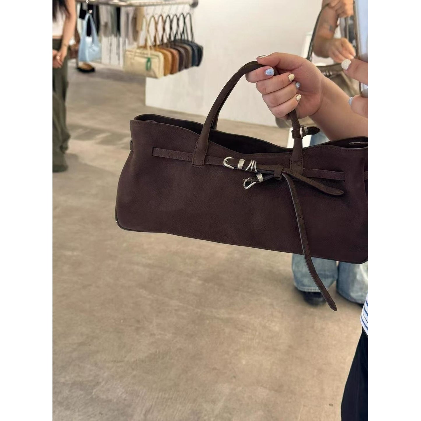 Style Niche Design Baguette Fashion Dark Large Bags
