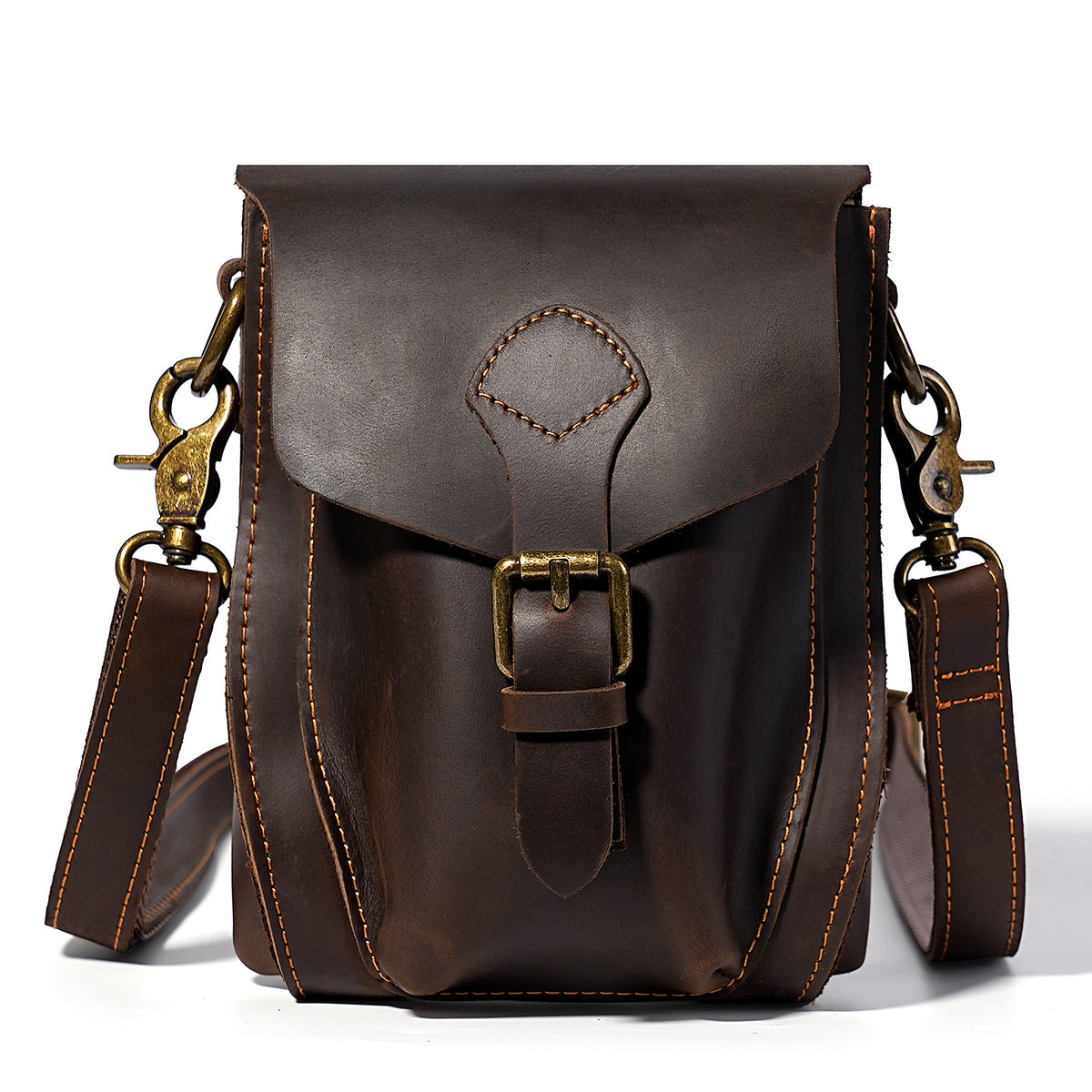 Retro Personalized Mobile Simple Craftsman Handmade Wear Pouch Men's Messenger Bag