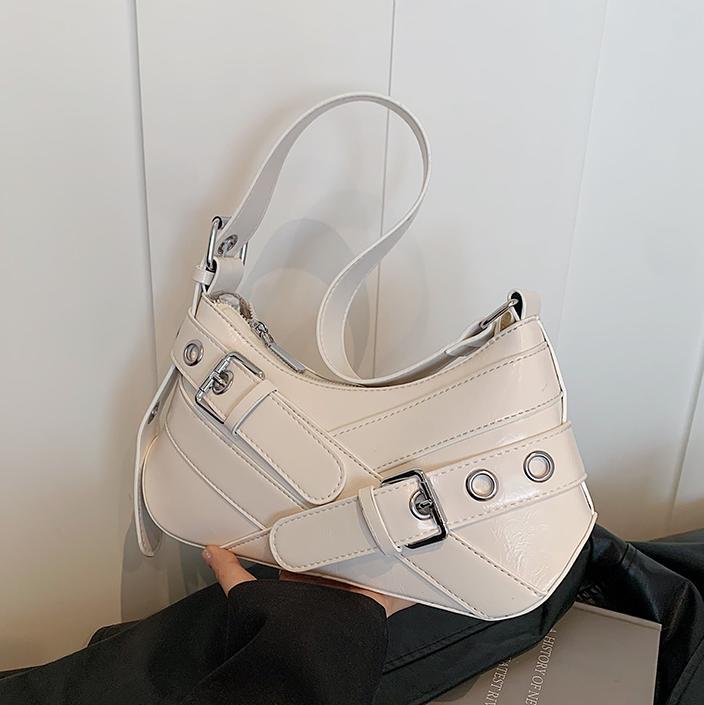 Retro Fashion Korean Style Niche Design Motorcycle Versatile High Underarm Bag