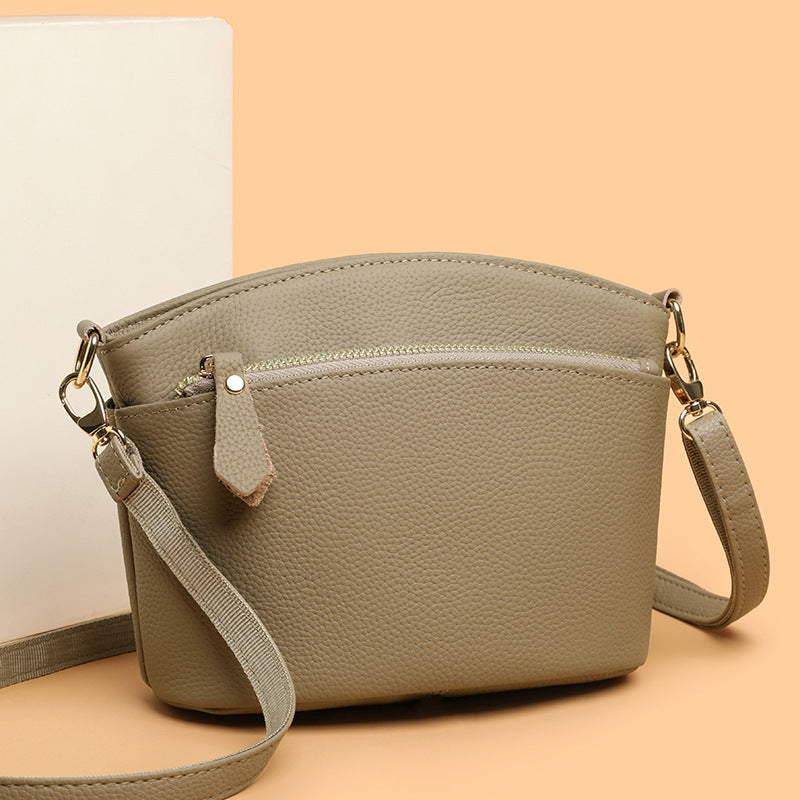 Women's Triple Zipper Portable Dumpling Practical Classic Women's Messenger Bag
