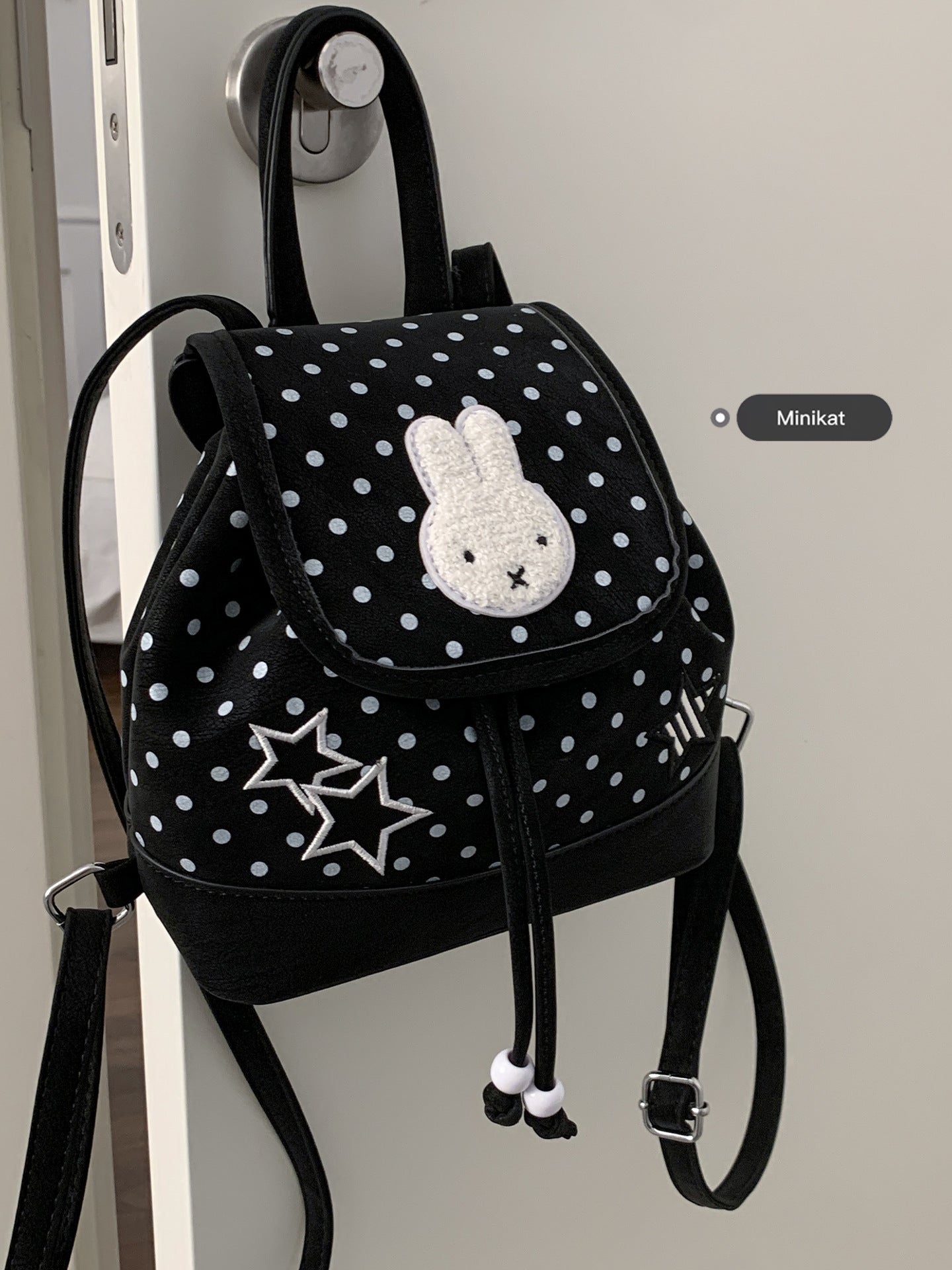 Women's Korean Style Polka Dot Cartoon Rabbit Travel Bags