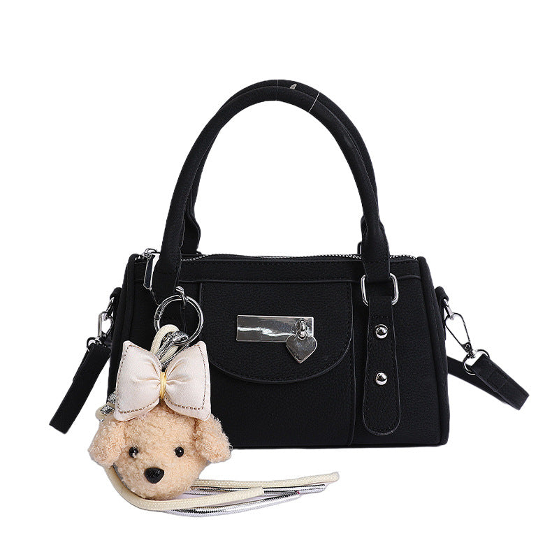 Women's Korean Style Niche Texture Bowling Fashion Solid Women's Shoulder Bag