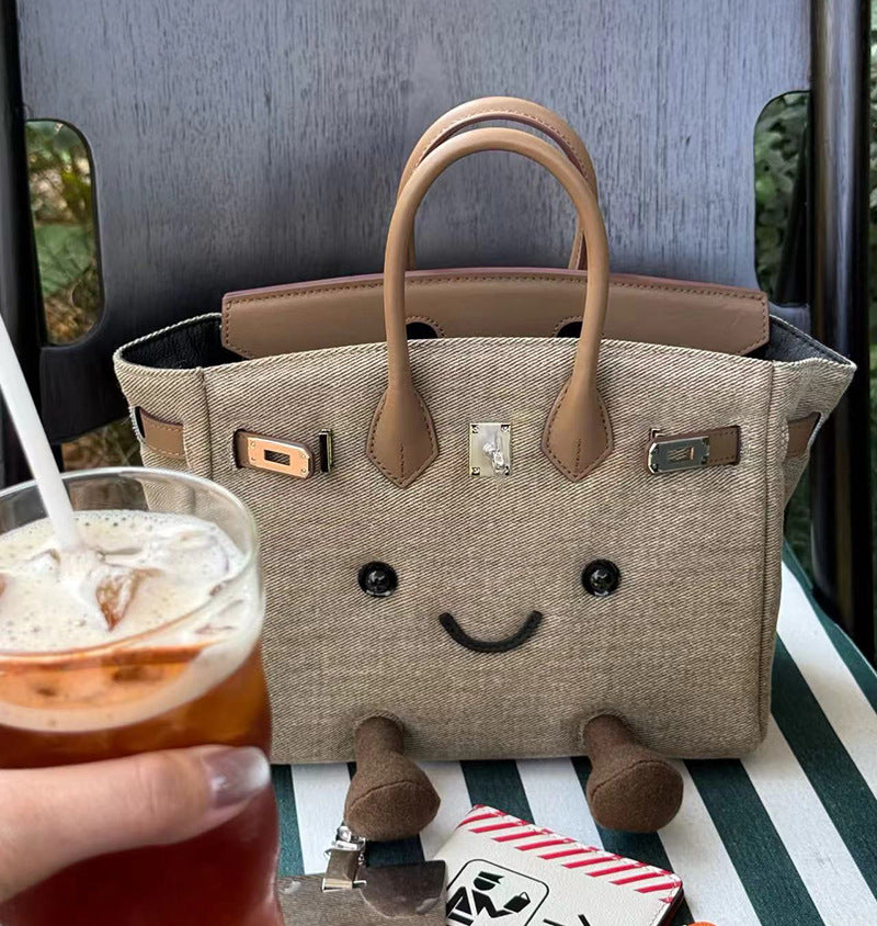 Design Style Doll Knock Cute Plush Women's Handbag
