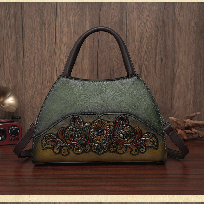 Women's Fashion Portable Trendy Mom Retro Easy Matching Large Women's Shoulder Bag