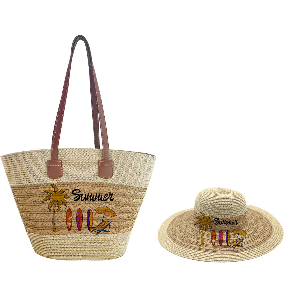 Set Seaside Vacation Portable Beach Printing Bags