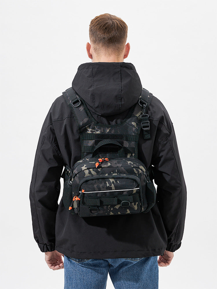 Lure Camouflaged Male Motorcycle Riding Vest Sports Backpack