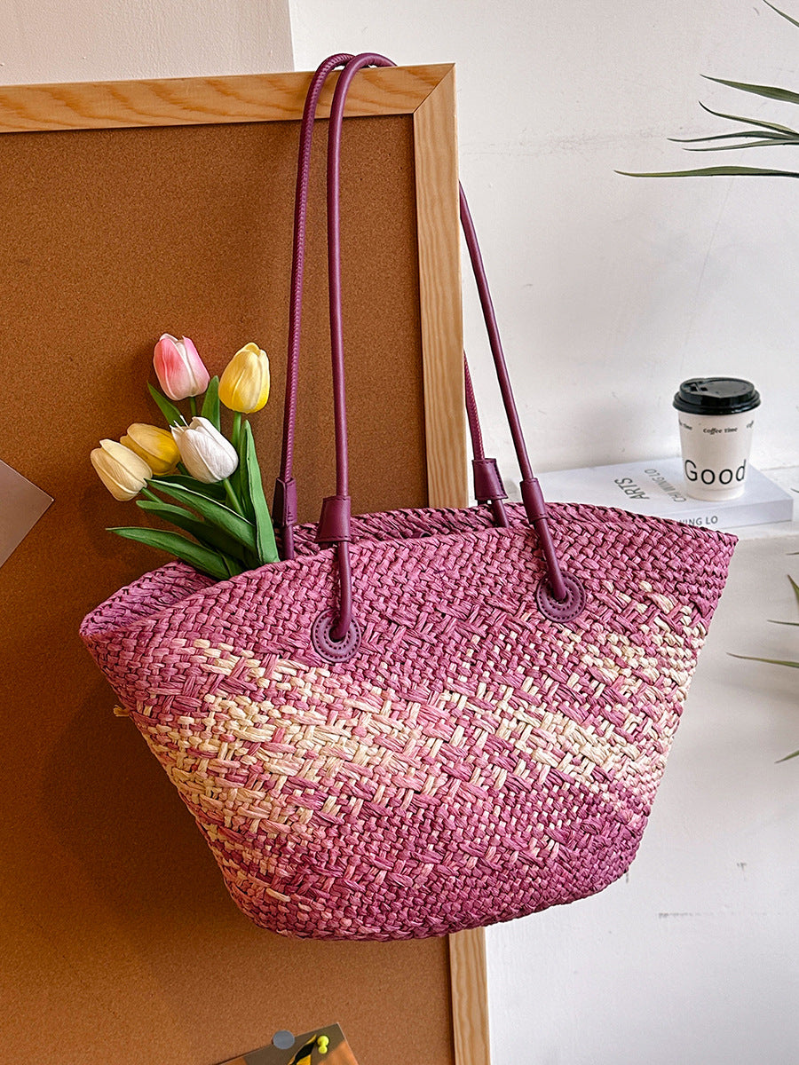 Large Capacity Straw Simple Portable Natural Bags