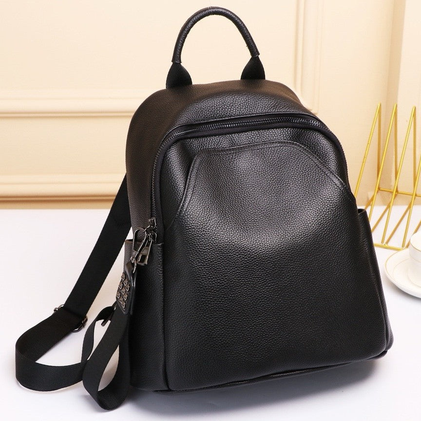 Women's Trendy Large Capacity Diagonal Versatile First Layer Cowhide Women's Backpack