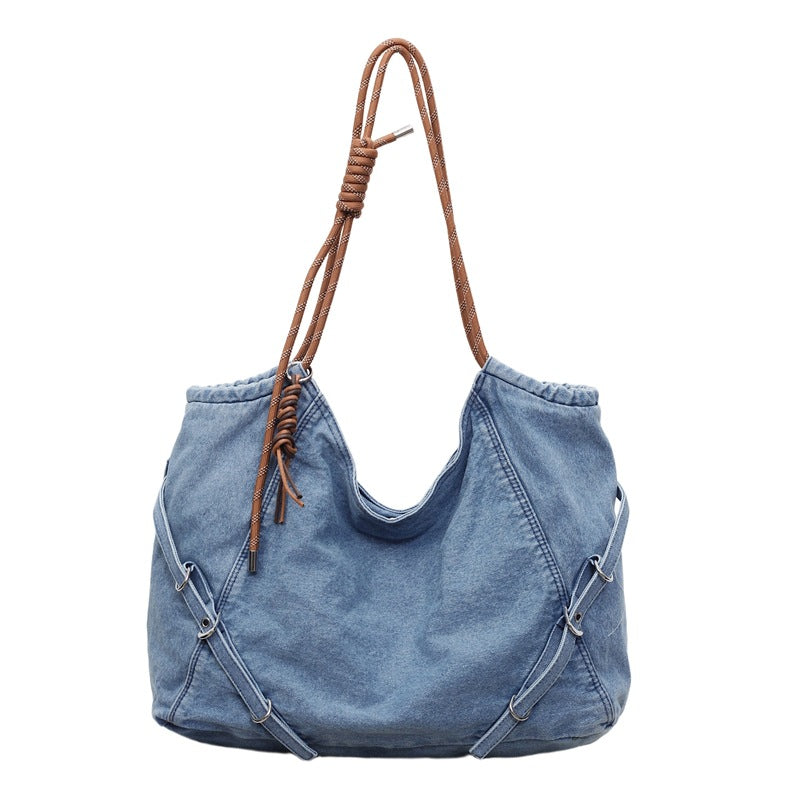Women's Denim Fashion High-grade Large Capacity Commuter Bags