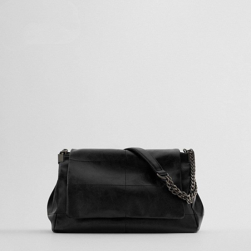 Women's Black Rock Style Flip Fashion Stray Bags