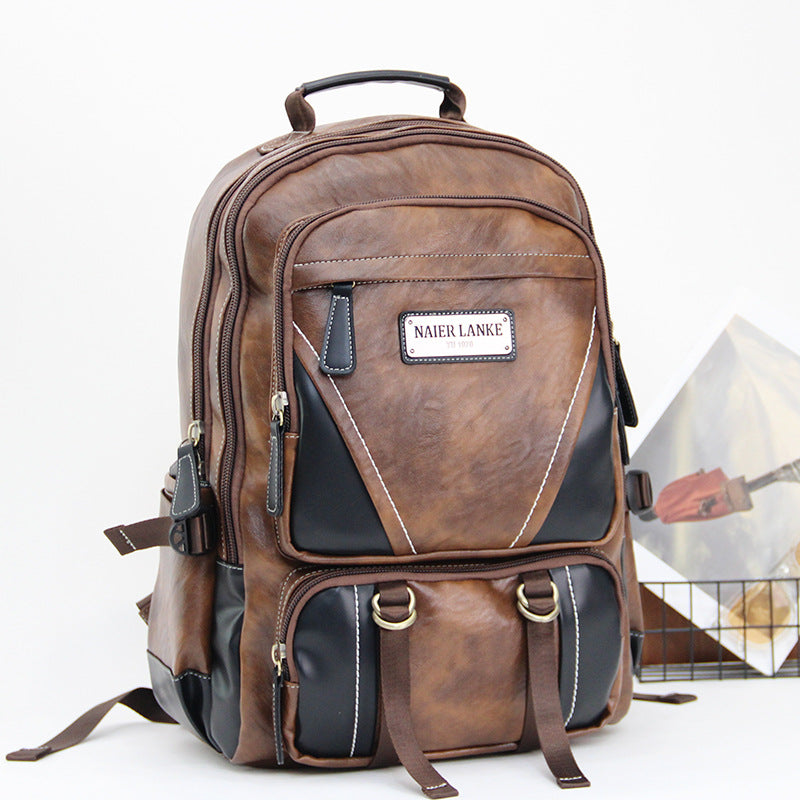 Men's Computer Korean Style Personality Large Capacity Business Trip Leisure Backpack