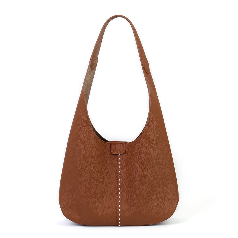 Underarm Female Niche Soft Leather Large Capacity Women's Shoulder Bag