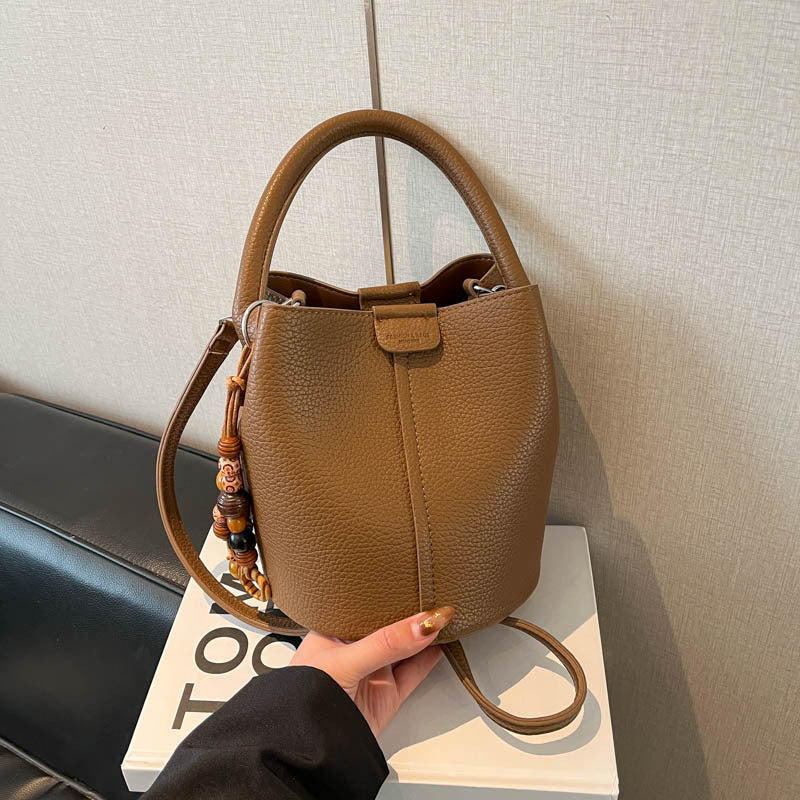 Women's Niche Retro Advanced Texture Daily Commuter Cross Bucket Bags