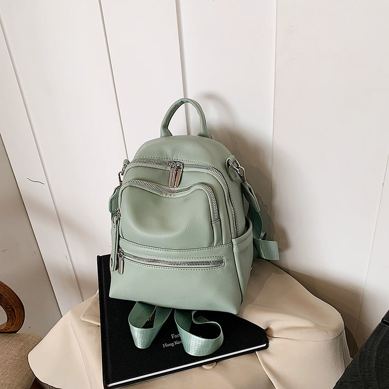 Fashion Feeling Large Capacity Soft Solid Women's Backpack
