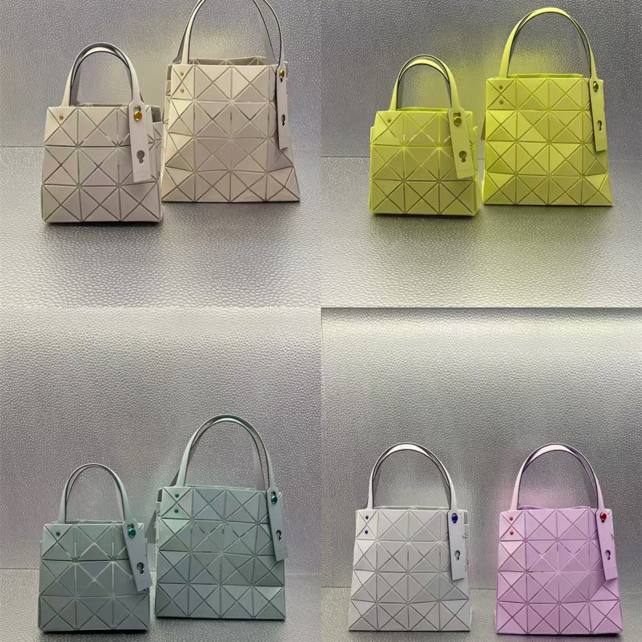 Women's Stone Box Geometric Rhombus Underarm Hand Women's Handbag