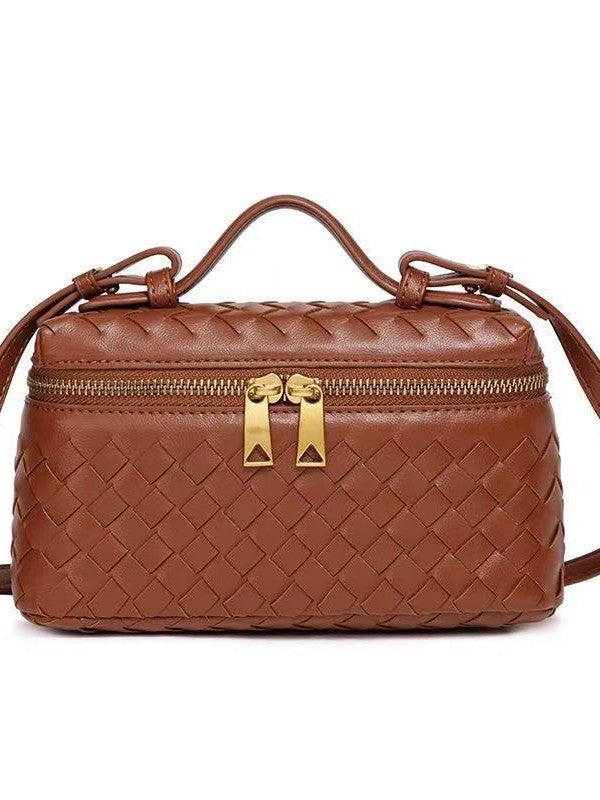 Women's Handmade Woven Fashion Lunch Box Trendy Bags