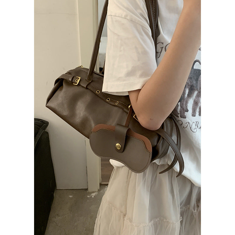 Women's Niche Retro Bowling Simple Large Capacity Underarm Bag