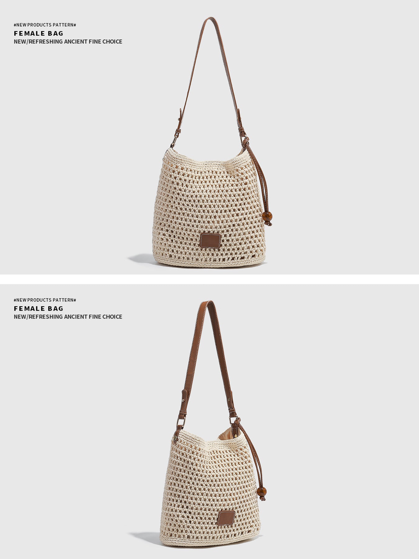 Women's Woven Hollow Seaside Vacation Beach Underarm Women's Shoulder Bag