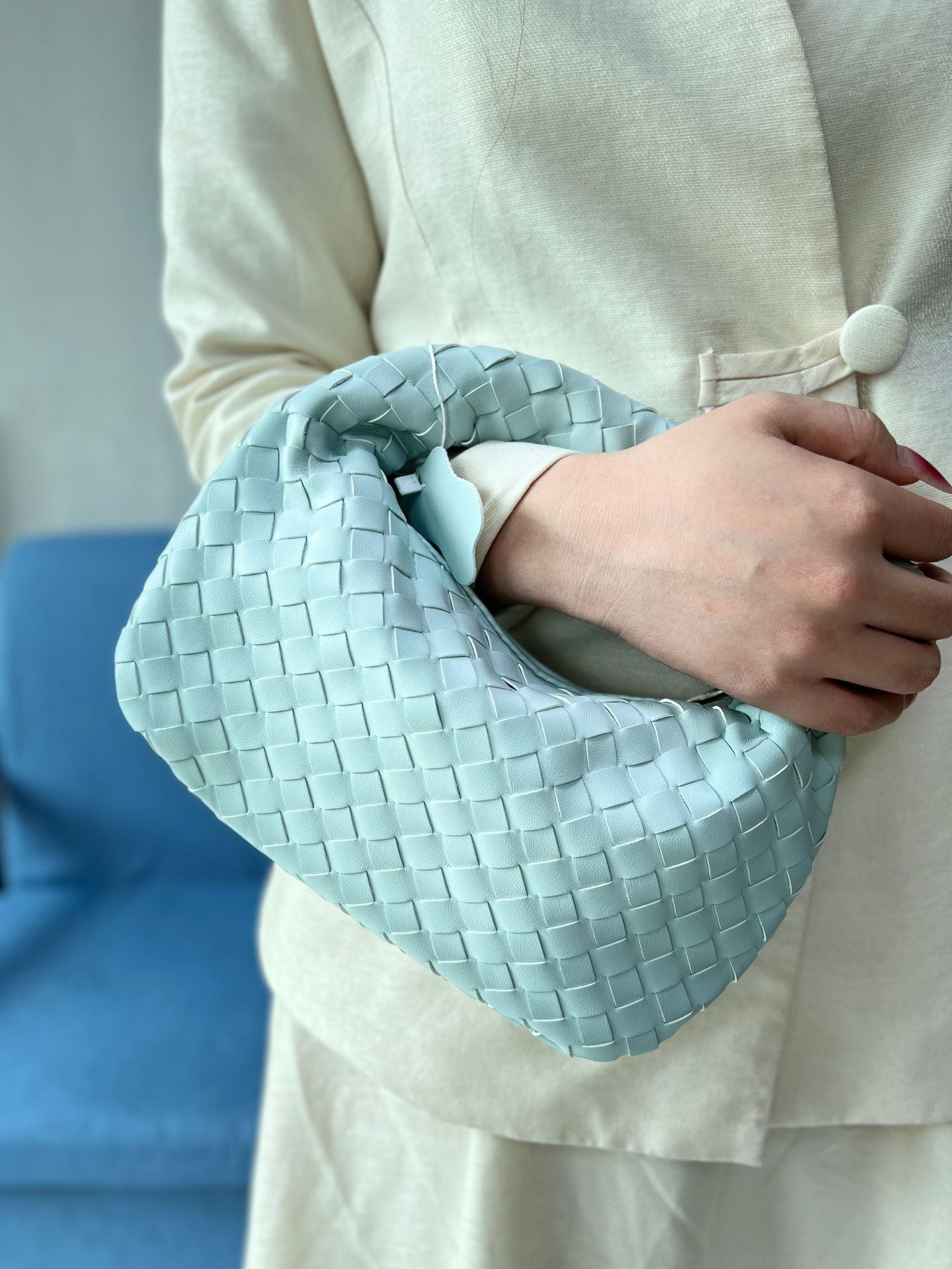 Women's Woven Popular Horn Knotted Portable Underarm Bags