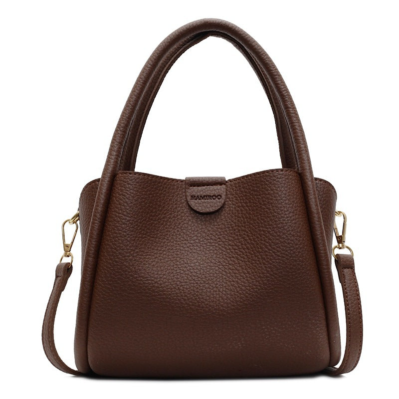 Women's Lychee Pattern Korean Live Broadcast High-grade Bucket Bag