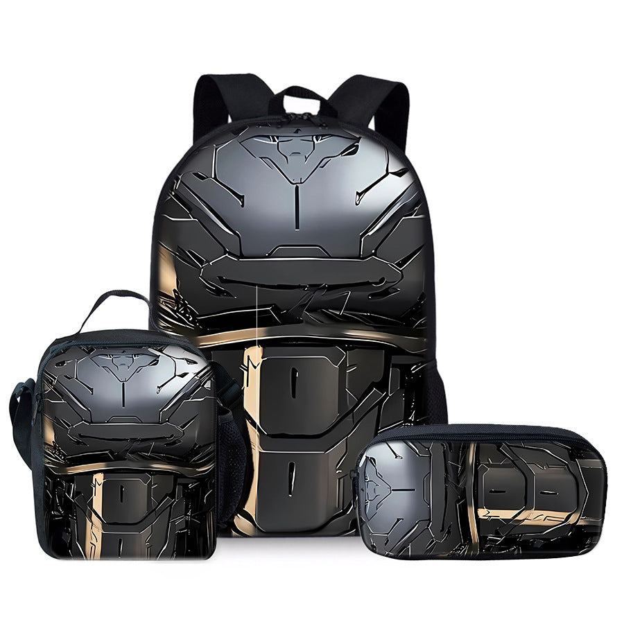 Robot Three-piece Lunch Pencil Fashion Portable Bags