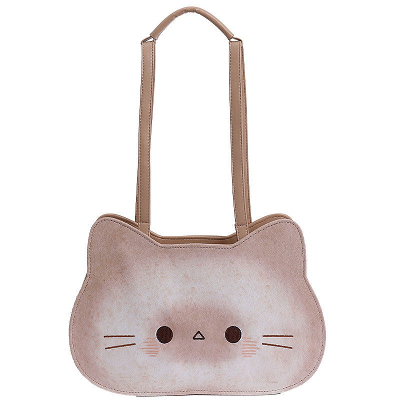 Women's Cute Funny Bread Cat Fashion Simple High Women's Backpack