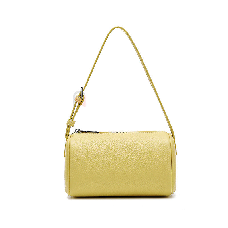 Genuine Leather First Layer Litchi Pattern Cowhide Underarm Bag