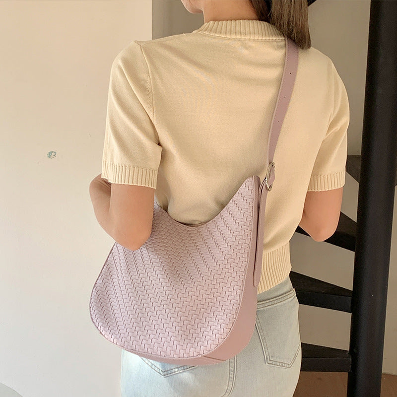 Women's Woven Pattern Three-dimensional Advanced Texture Women's Shoulder Bag