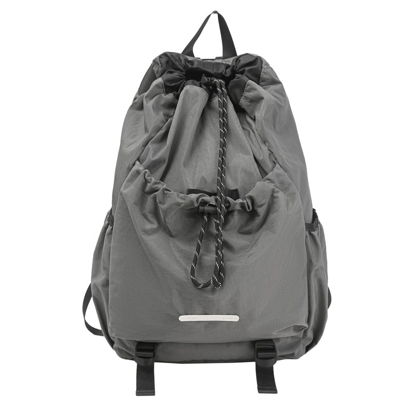 Creative College Couple Drawstring Vintage Unisex Leisure Backpack