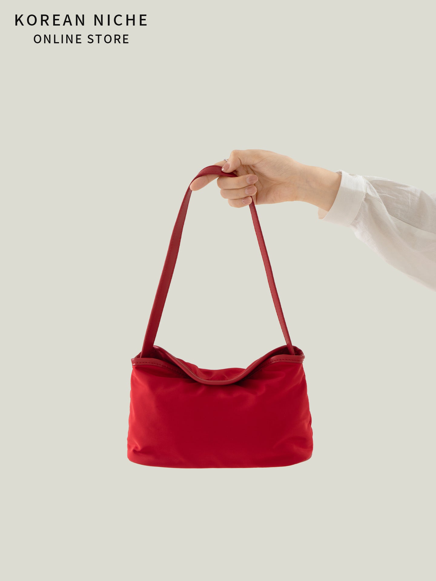 Women's Style Minimalist Solid Color Nylon Material High-grade Fashion Shoulder Bags