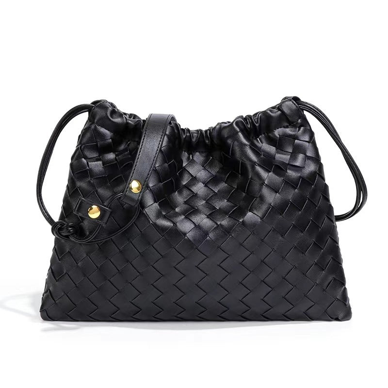 Women's Lucky Hand-woven Drawstring Pleated Cloud Fashion Women's Messenger Bag