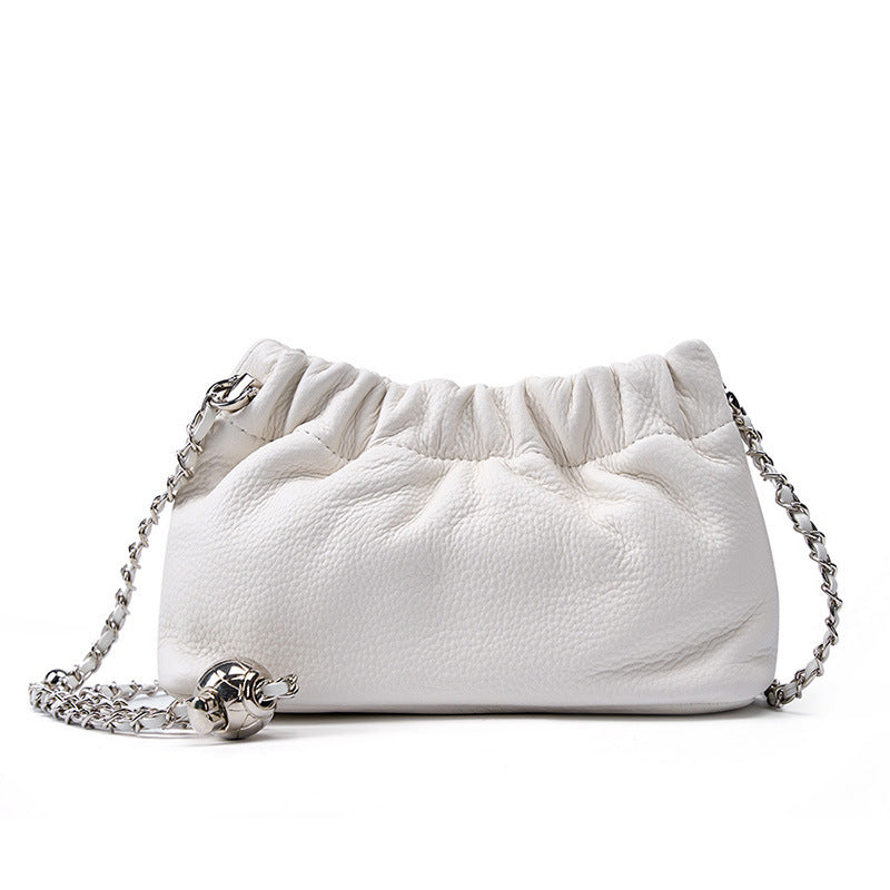 Women's Popular Chain Underarm High-grade Cloud Leather Women's Handbag