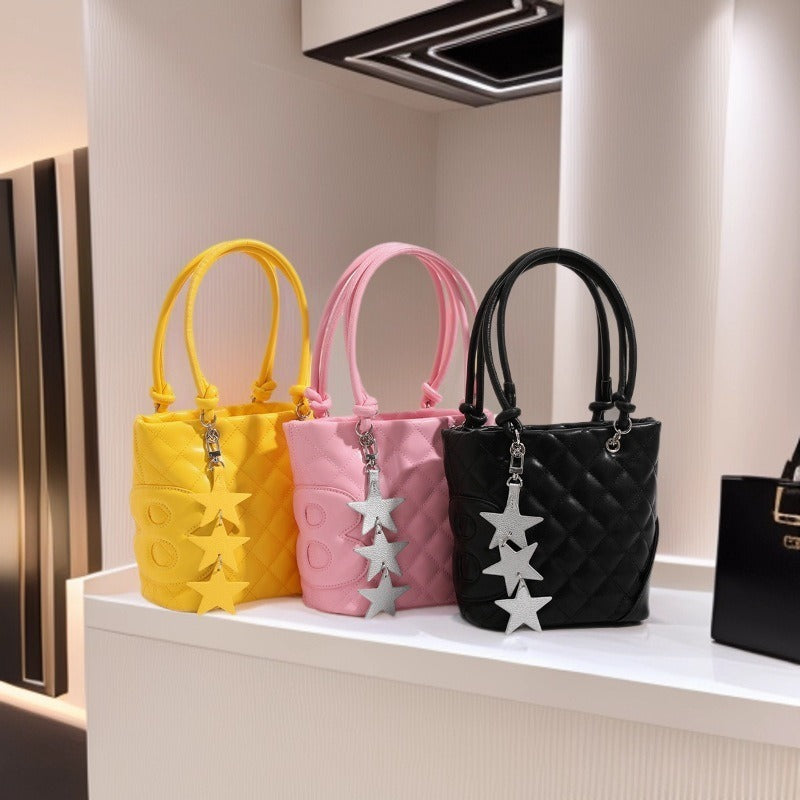 Love At First Sight Rhombus Versatile Large Capacity Portable Vegetable Bags