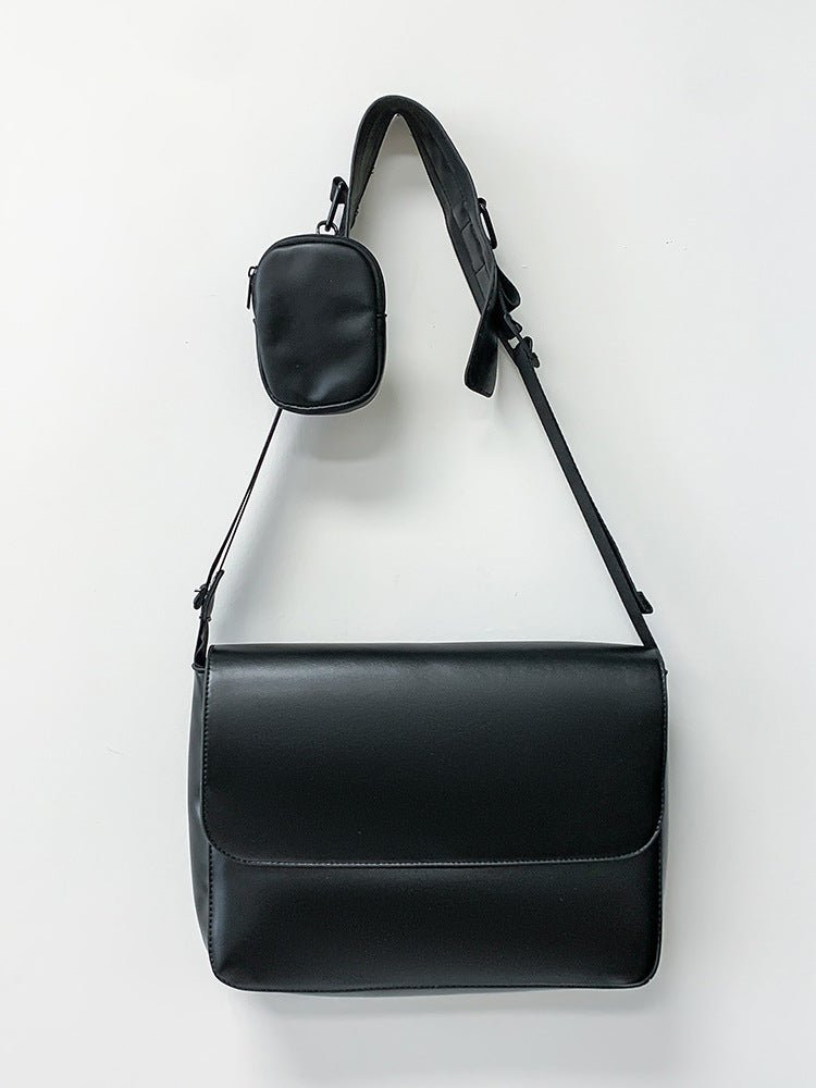 Men's Korean Street Unisex Style Simple Design Men's Messenger Bag