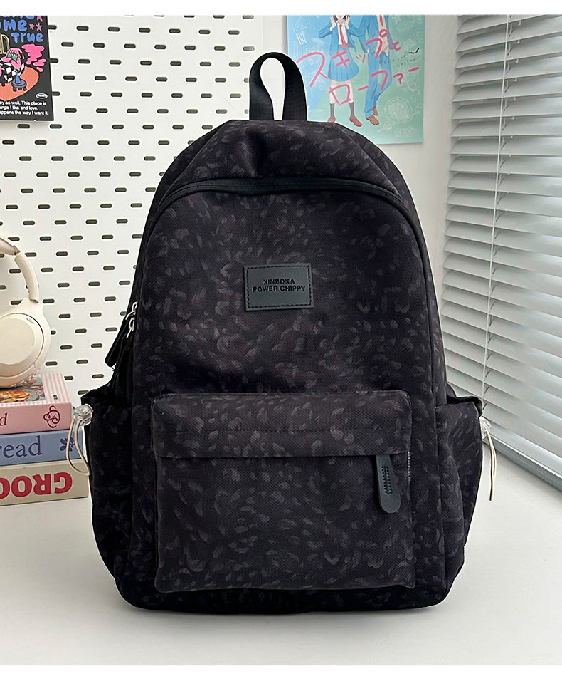 Good-looking Leopard Print Sweet Junior Campus Leisure Backpack