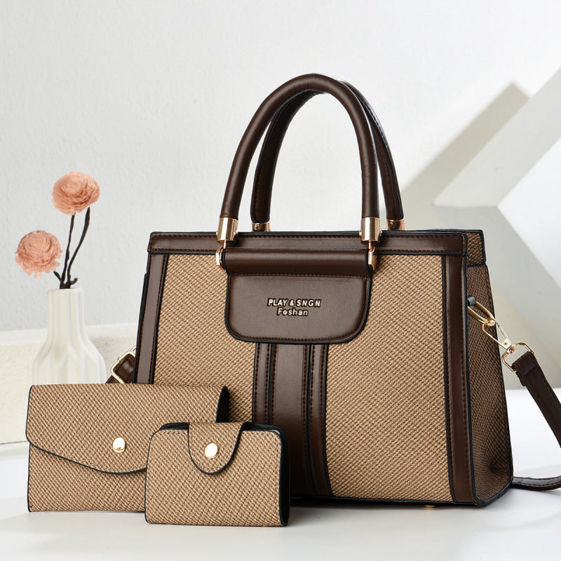 Popular Comfortable Women's Three-piece Portable Large Women's Shoulder Bag