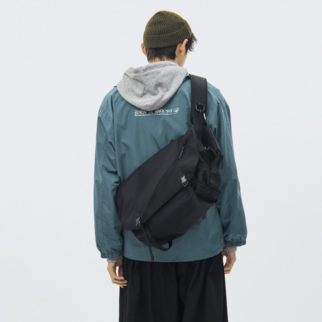 Green Working Style Fashion Male Youth Less Large Men's Messenger Bag