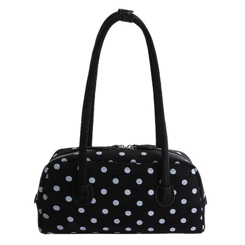 Women's Bowling Polka Dot Large Capacity Daily Commuting Underarm Bag