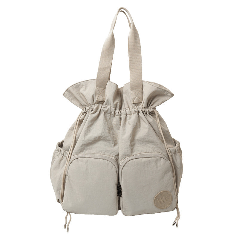 Large Capacity Drawstring Commuter Lightweight College Leisure Backpack